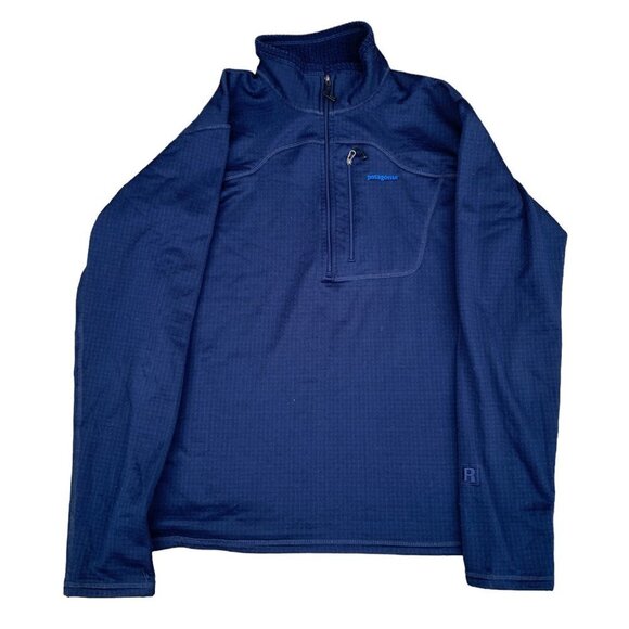 VINTAGE Patagonia Half Zip Jacket Large Blue - Picture 1 of 8